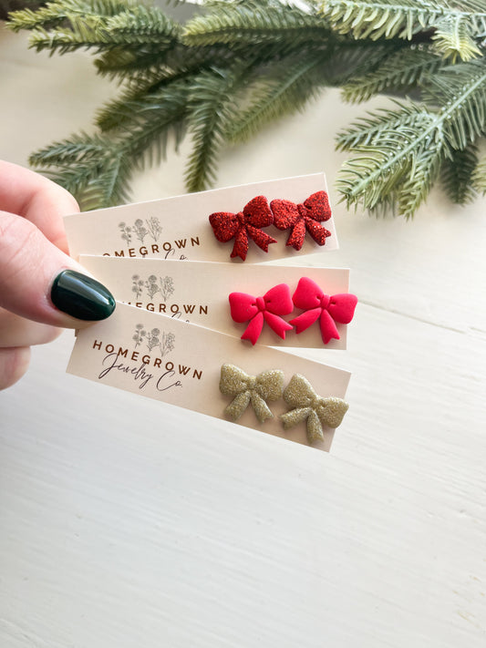 Holiday Bow Studs