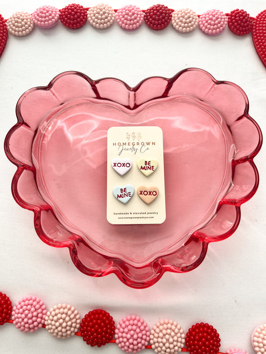 Conversation Heart Studs